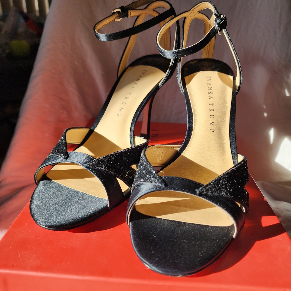 Ivanka Trump Black Strappy Heels